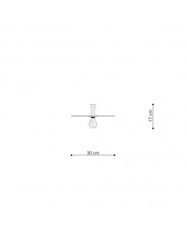 Wandleuchte / Deckenleuchte SIRKEL 30 schwarz