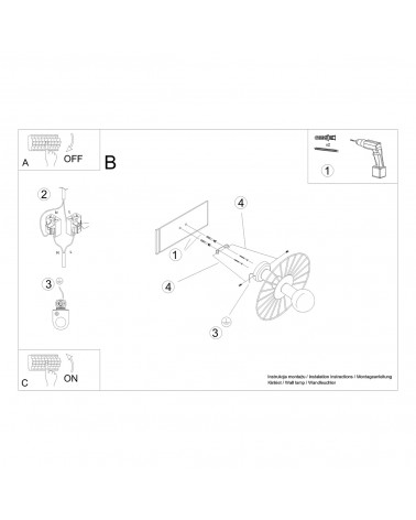 Wandleuchte / Deckenleuchte SIRKEL 30 schwarz