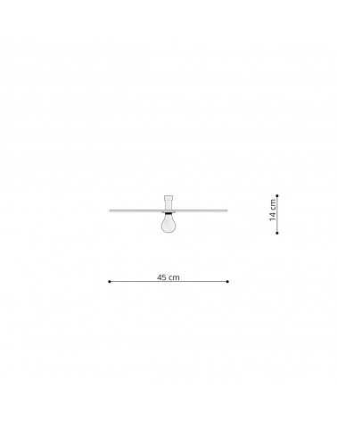 Wandleuchte / Deckenleuchte SIRKEL 45 schwarz
