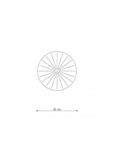 Wandleuchte / Deckenleuchte SIRKEL 45 schwarz