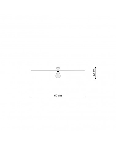 Wandleuchte / Deckenleuchte SIRKEL 60 schwarz