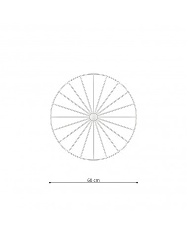 Wandleuchte / Deckenleuchte SIRKEL 60 schwarz