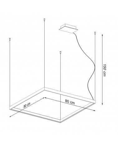 Kronleuchter NELYA M schwarz 3000K