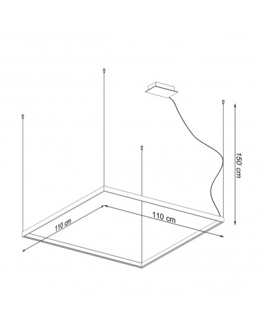Kronleuchter NELYA L weiß 3000K