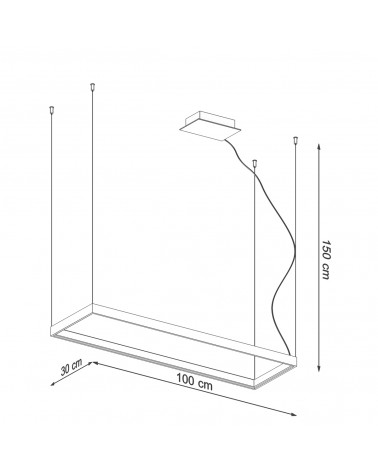 Kronleuchter TUULA M schwarz 3000K