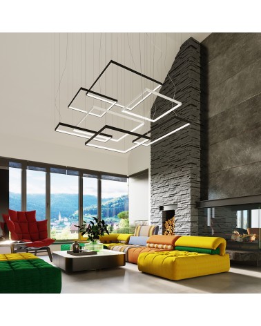 Kronleuchter TUULA M schwarz 4000K