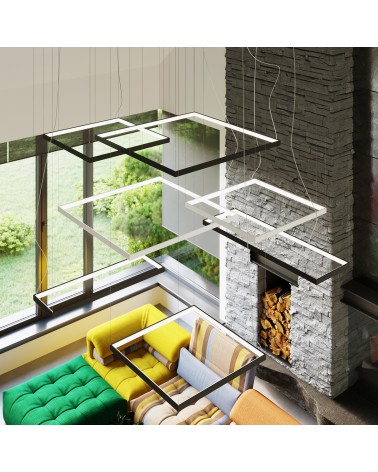 Kronleuchter TUULA L weiß 4000K