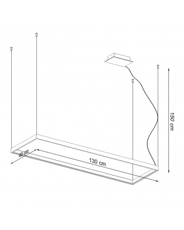 Kronleuchter TUULA L schwarz 4000K