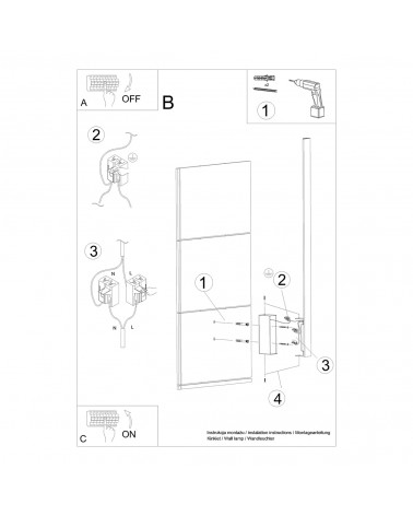 Wandleuchte LAHTI S schwarz 4000K