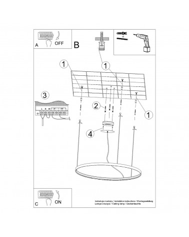 Kronleuchter RIO 110 golden LED 3000K