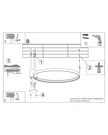 Deckenleuchte RIO 110 golden LED 4000K