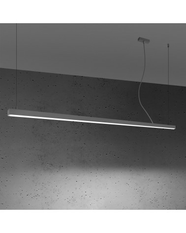 Hängeleuchte PINNE 200 grau