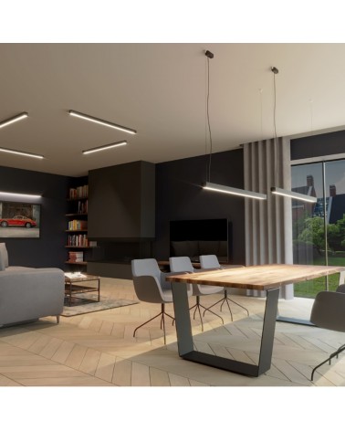 Hängeleuchte PINNE 200 grau