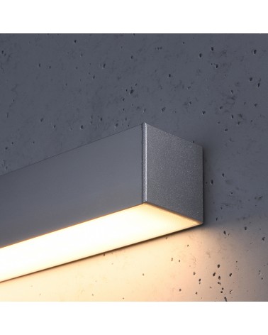 Wandleuchte PINNE 200 grau