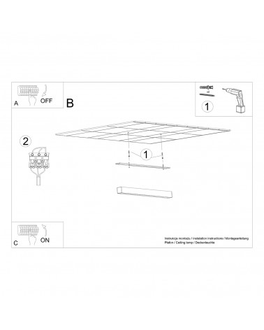 Deckenleuchte PINNE 200 grau