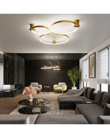 Hängeleuchte RIO 78 poliert gold LED 3000K