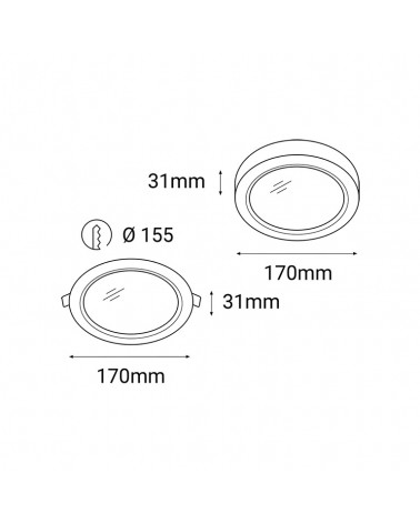 EASY-R ON, M 12W 3000K