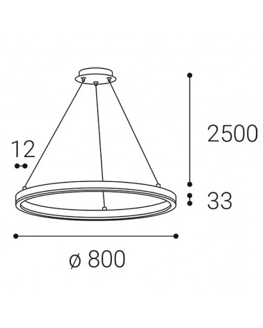 CIRCLE 80 P-Z, B 62W 3000K