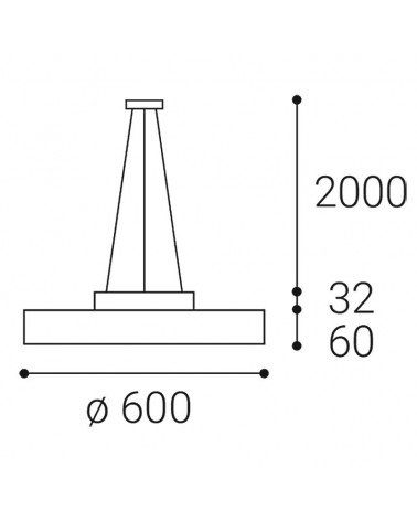 RINGO 60 P-Z, W DALI/PUSH DIM 54W 3000K