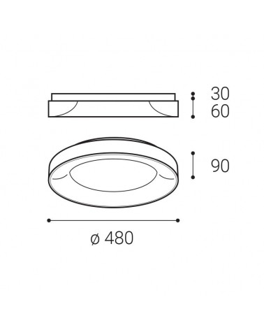 BELLA 48, W 40W 2CCT 3000K/4000K