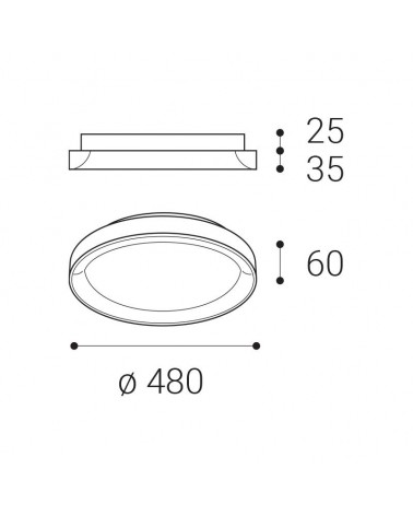 BELLA SLIM 48, B 38W 2CCT 3000K/4000K